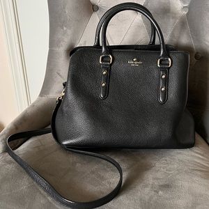 Kate Spade Black Hand Bag with Adjustable/Removable Straps Crossbody Purse